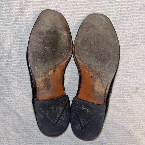 Allen Edmonds Men's 9.5D Strand Black Cap Toe Brogue Oxford - Picture 3 of 9